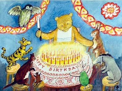 A_AMilne's tweet image. Happy birthday A.A.Milne 🎈

"So much of my father was in his eyes. They were blue, and like the blue sea they could be warm and caressing or icy cold. Mostly they were warm and kind and gentle and humorous and always understanding." ~C.R.Milne #winniethepoohday