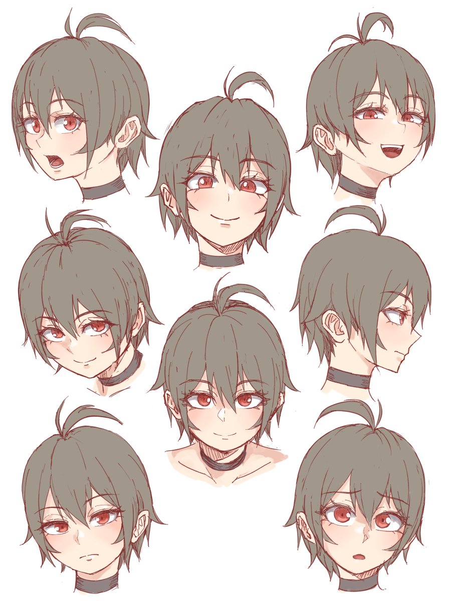 イラスト練習12 顔いろいろ 