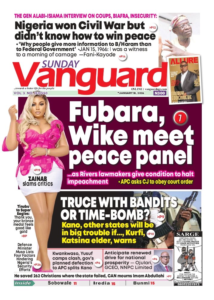 Vanguard Newspapers tweet media