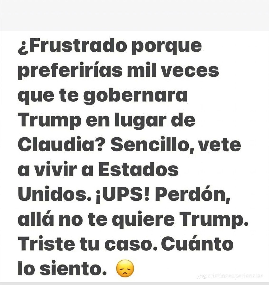 Mensaje para los fans de Trump