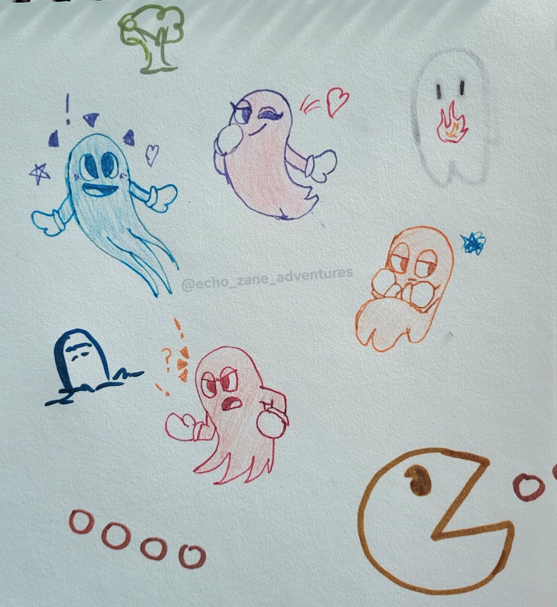 DarkEevee3's tweet image. Ghost Gang! Just little guys! Little baby spoops! I love them

#PacMan #pacmanworldrepac #art #fanart #traditionalart #sketch
