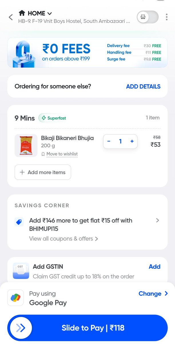 ₹53 packaged food being sold for ₹118 on food delivery apps ?
Not surge. Not distance.
Just price manipulation dressed up as “convenience”.
This is NOT okay.
<a href="/Swiggy/">Swiggy</a> <a href="/zomato/">zomato</a>
<a href="/zomatocare/">Zomato Care</a>  <a href="/jagograhakjago/">Consumer Affairs</a> <a href="/deepigoyal/">Deepinder Goyal</a> <a href="/ncl_tweets/">National Consumers League</a> <a href="/legal/">Legal</a>