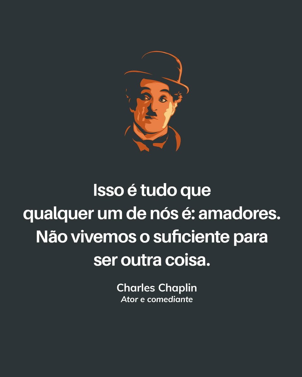 91Amancio's tweet image. "Isso é tudo que qualquer um de nós é: #amadores. Não #vivemos o #suficiente para ser outra coisa."

#sdv