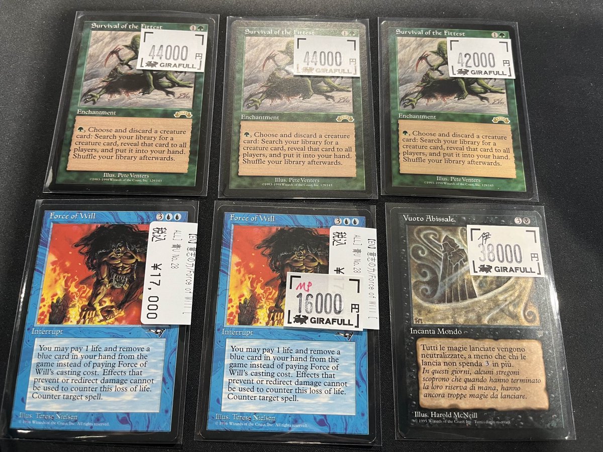 GIRAFULLなんばMTG 適者生存 英語 Nether Void イタリア語 Force of