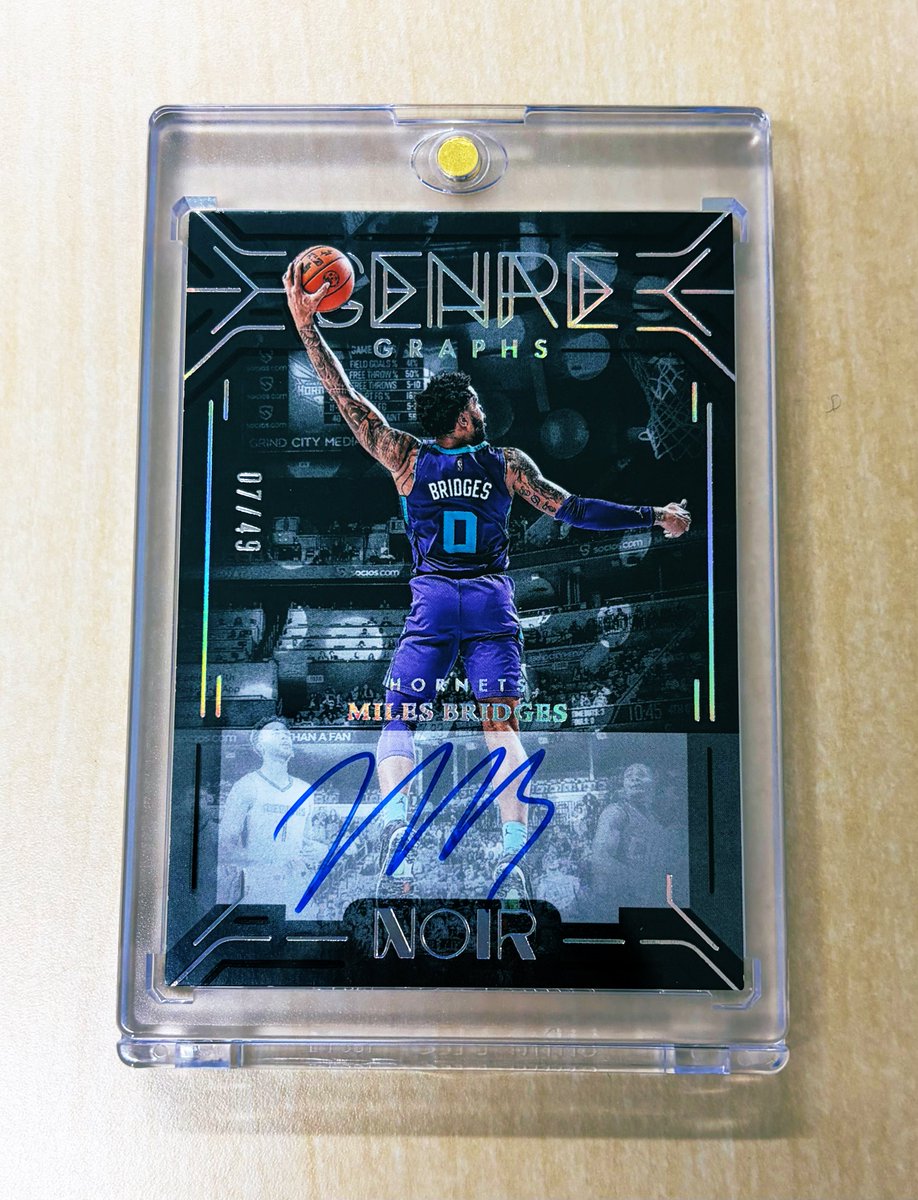 2024-25 Panini Noir Genregraphs Miles Bridges /49 マイルズのautoで
