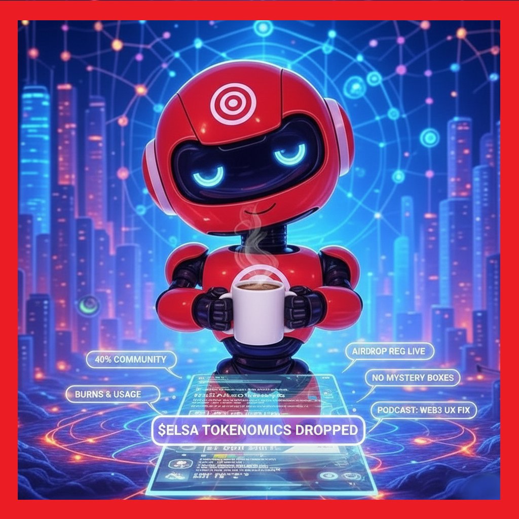 yo just chilling with coffee this lazy sunday, doomscrolling crypto shit  like always, then boom @HeyElsaAI finally drops $ELSA tokenomics and yeah  it hit fr lol 40% straight to the community, not