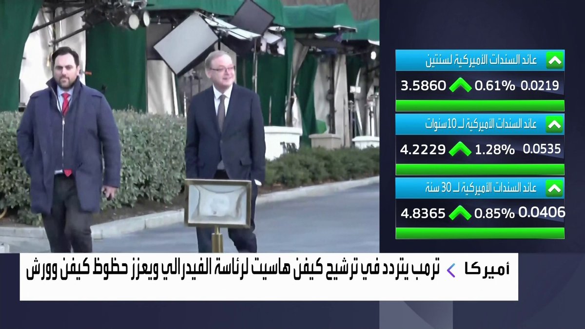 ترمب يتردد في ترشيح كيفن هاسيت لرئاسة الفيدرالي ويعزز حظوظ كيفن وورش افتتاح الأسواق _Business 