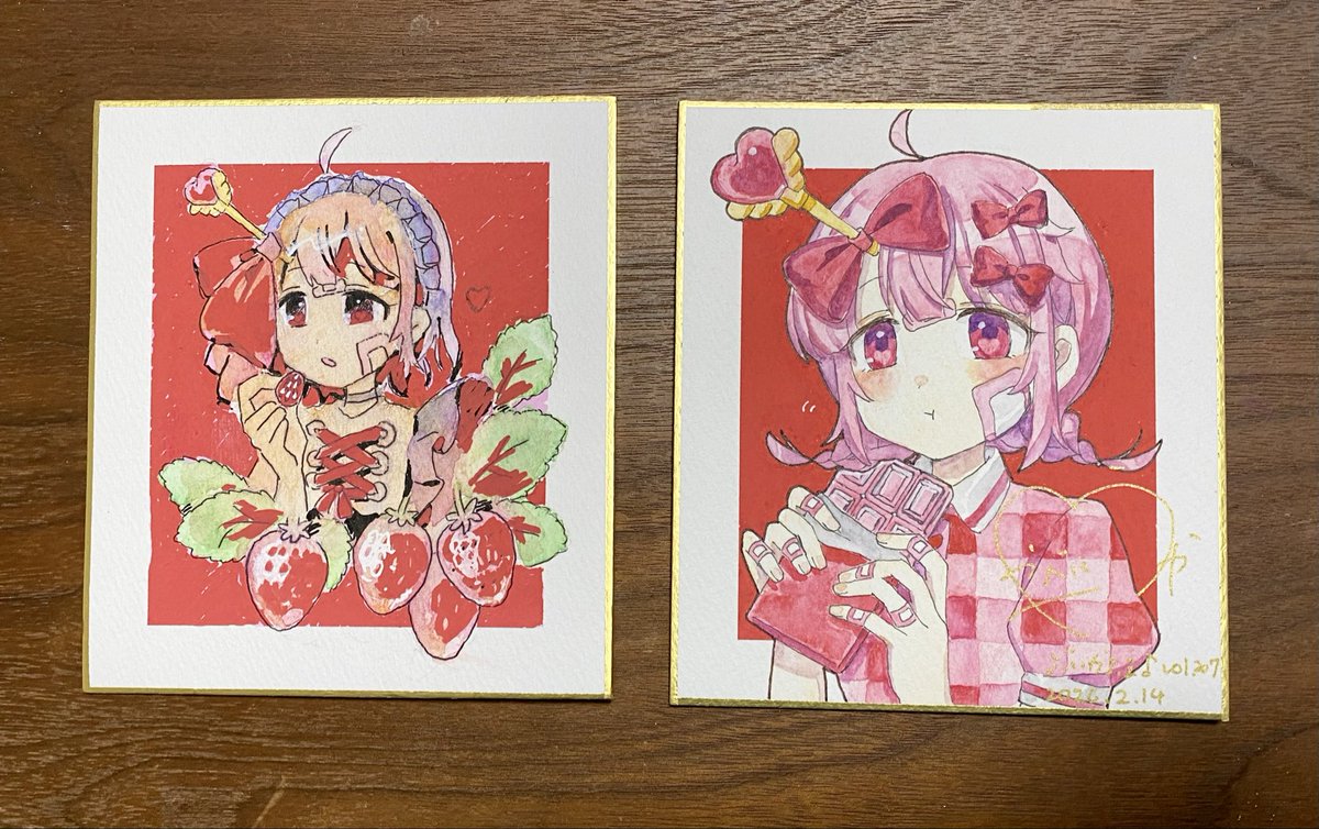 1番最初に描いてボツにした色紙から、かなりレベルアップした気がするぞ！