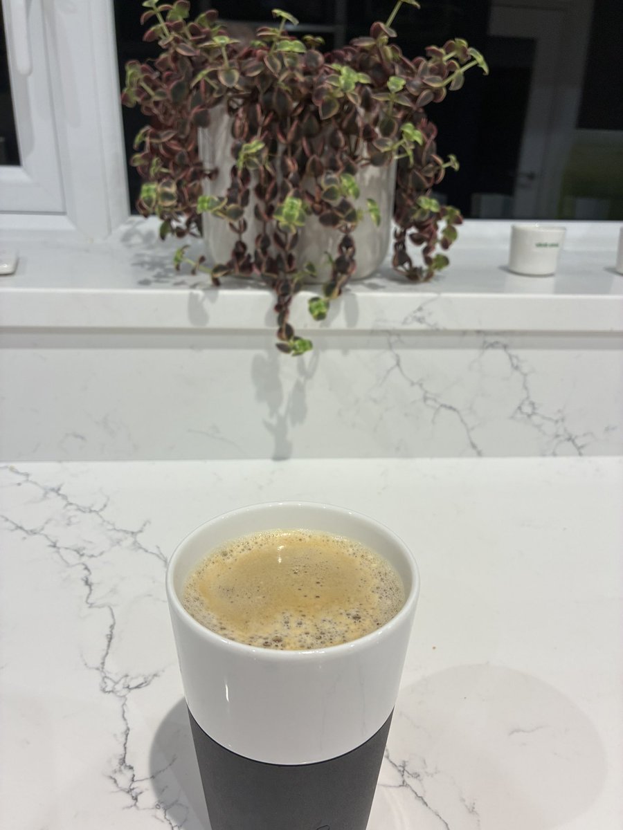 #Morning ☕️

It’s FUNday 💥 

Calm…Quiet… space to 👂 with a PODcast…🎧 ➡️ 🏃‍♂️ later.

Reflecting on the daily grind 🪫 
&amp;
Putting some 🫘 in the tank 🔋 

#fuelthemule 

<a href="/AdrianBethune/">Adrian Bethune</a> <a href="/ottleyoconnor/">Patrick Ottley-O'Connor</a> <a href="/HalilMrT4Real/">HalilMrT - Official</a> 

🙌💜🧠
#coffee #tiME #teacher5aday