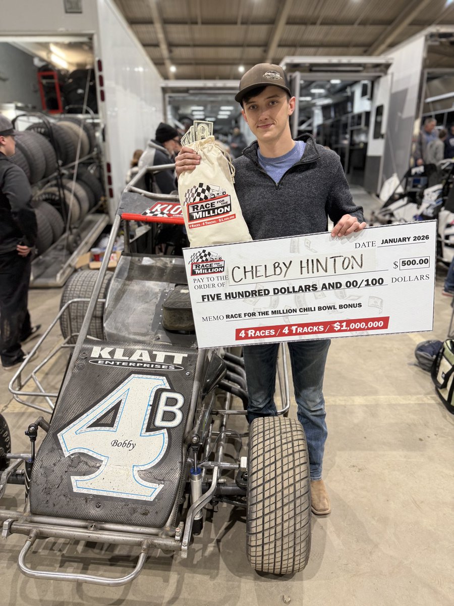 race4themillion's tweet photo. Congrats to @cbnationals C-Main winners @J_Boxell44 &amp; @chelbyhinton28  💰💵💰💵

They each received a Race For The Million $500 bonus https://t.co/uxbsG6q6hN
