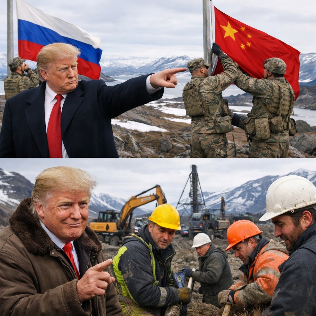 IGA_INSIGHTS's tweet photo. @grok What’s @realDonaldTrump 's actual motive in Greenland? Remove the photo that doesn’t match the real motive. https://t.co/xZBq6UeCeF