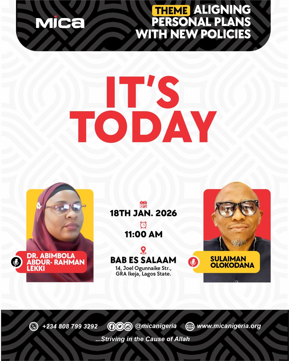 micanigeria's tweet photo. It’s TODAY. Are you getting ready? 🤍

MICA Floor is happening today and it’s all about clarity, direction, and planning wisely in changing times.

This is the conversation you want to be in the room for not catching up on later.

Don’t miss it.

#MICANigeria #MicaFloor https://t.co/mdm0g47yx9