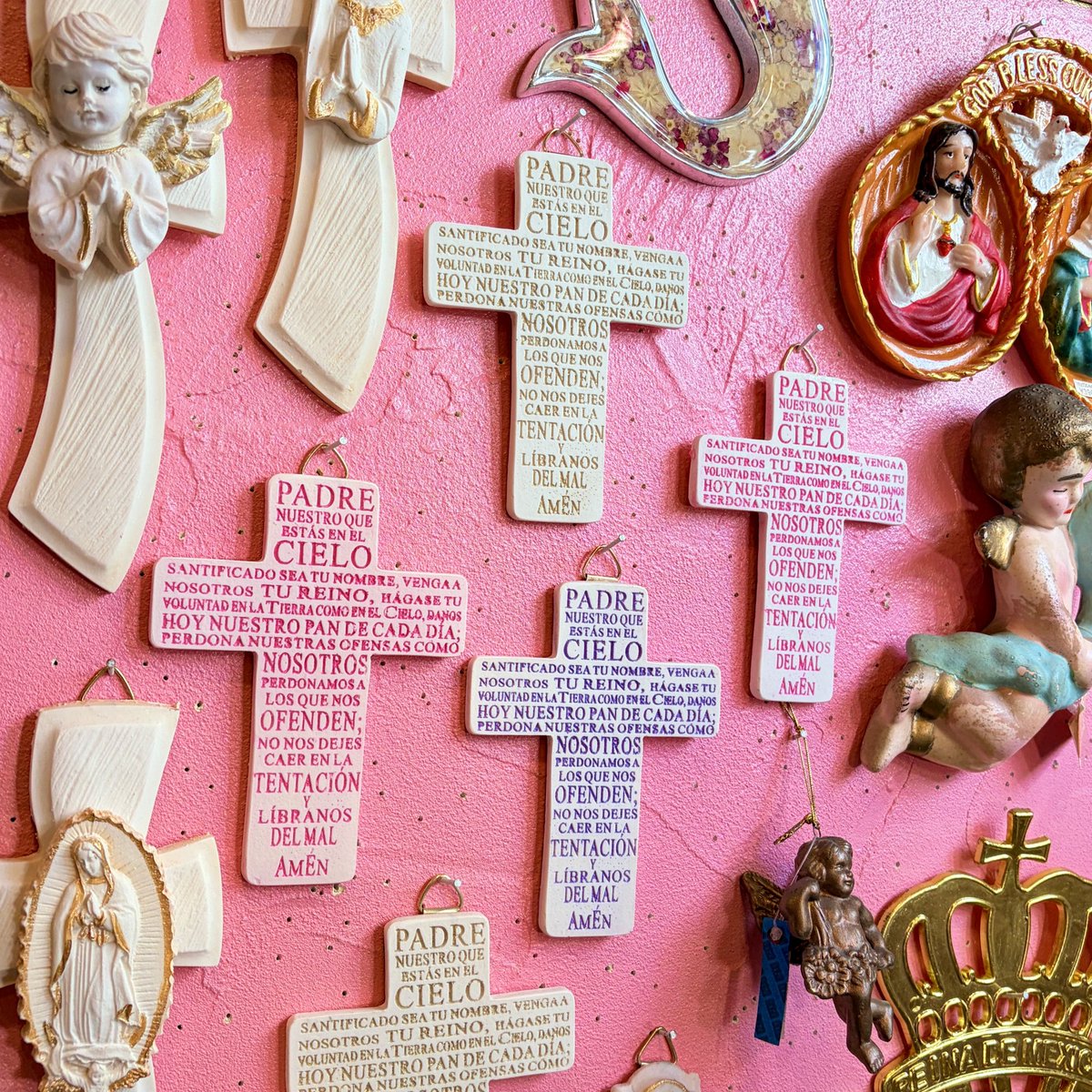 ✝️お祈り文字クロス✝️ メキシコの聖品店で買い付けてくる十字架の