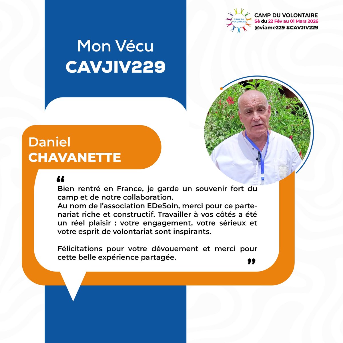 ViaMe8's tweet photo. L'esprit de volontariat est ce qui nous lie le plus au #CAVJIV229. Quel que soit notre provenance, notre domaine professionnel, le #Service à la communauté nous donne le bonheur suprême de transformer positivement nos lieux d'intervention.
#CAVJIV229 #viame229 #edesoin #Ssè https://t.co/m2ArtCzgXM