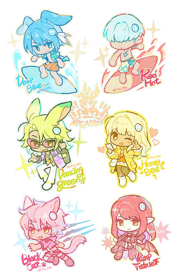 FF14_pp2's tweet image. 그리다보니 늘어나는 AAC친구들..