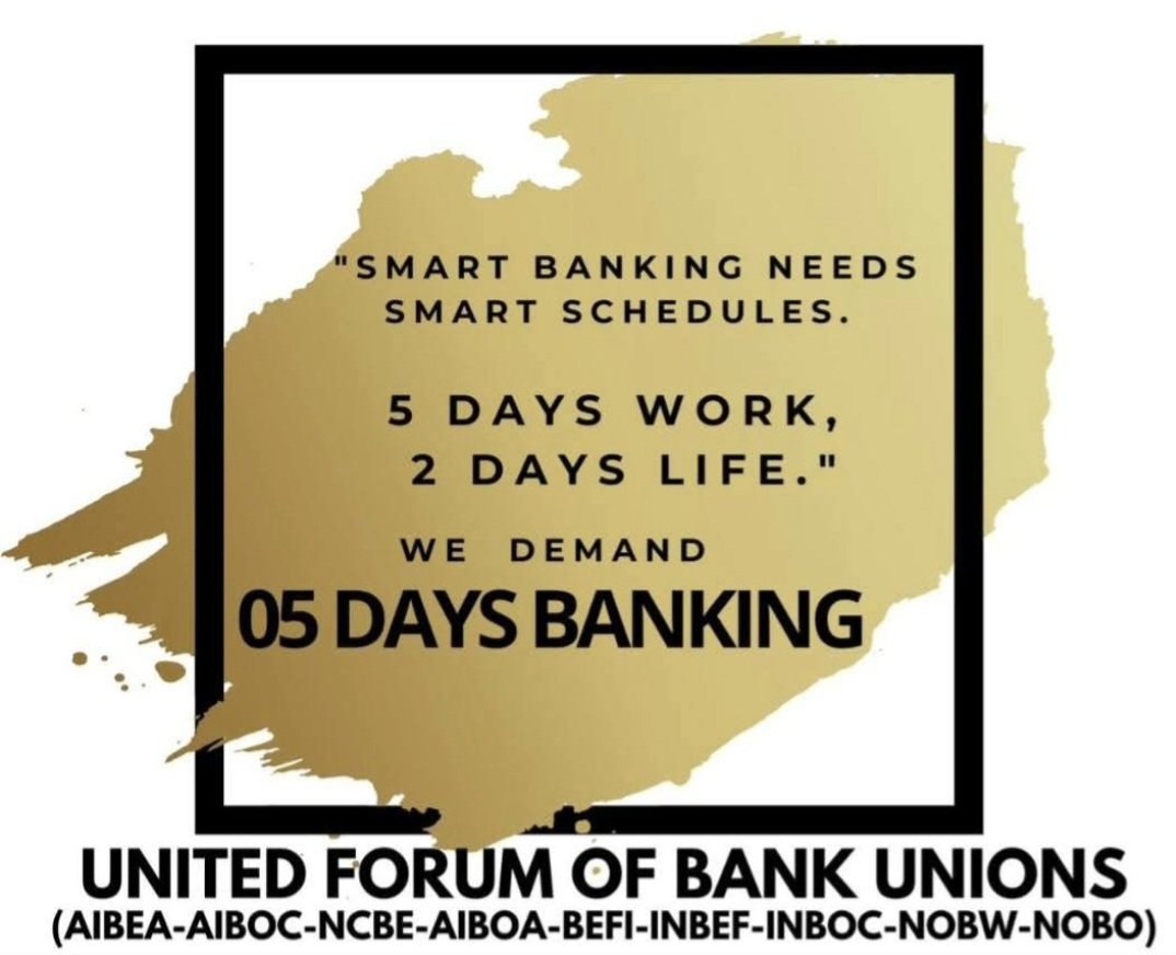 #Implement5DayBanking
Stop the mistreatment of bank staff. We equally deserve time to unwind and care for our families. We are demanding a five-day banking system.