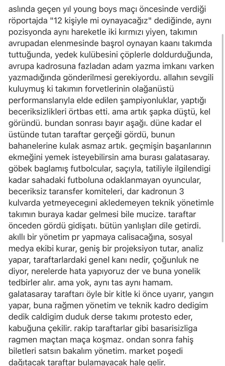 🩸Bir ekşi sözlük yazarının Okan Buruk yorumu. ✍️