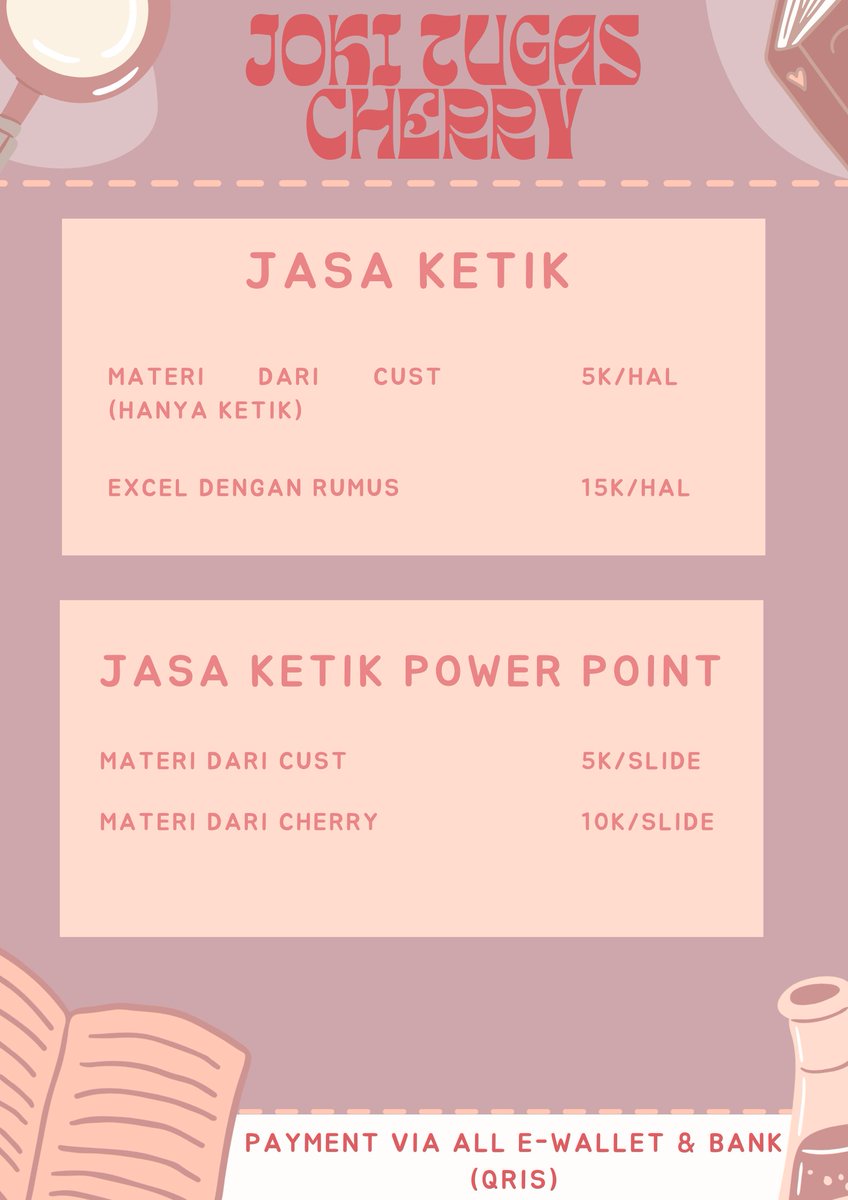 cherry | JOKI TUGAS tweet media