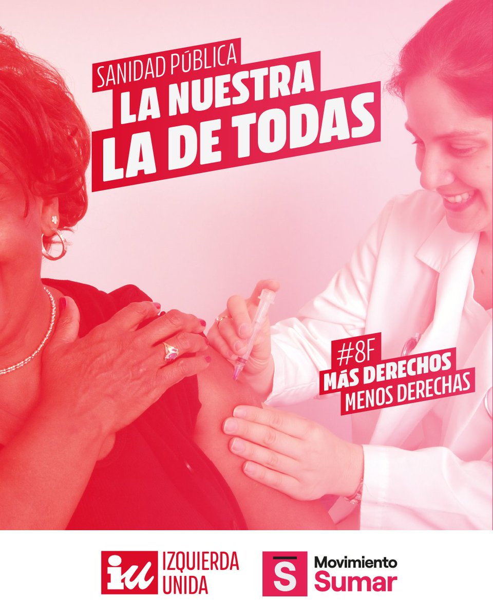 🔻La sanidad pública se defiende con recursos públicos.
👉Más inversión, más personal y más derechos para garantizar cuidados de calidad para todas.
🏥Lo público no se recorta, se refuerza.
#8F #MásDerechosMenosDerechas #SanidadPública