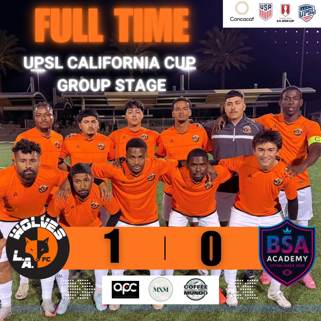 LAWolvesFC's tweet image. L.A. Wolves secure full three points in first match in group round!