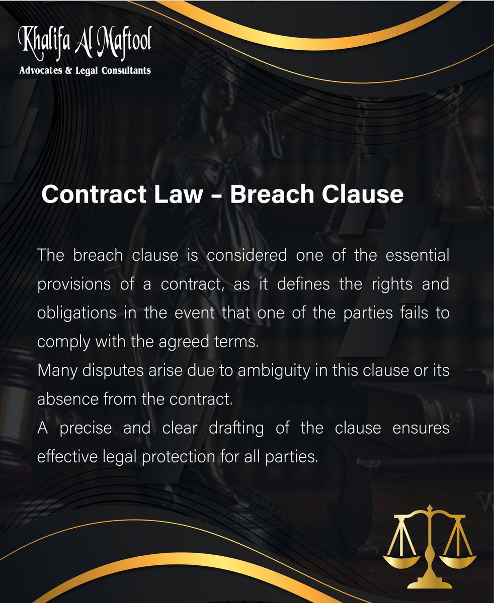 AlmaftoolLegal's tweet photo. 📌 Khalifa Al Maftool Advocates &amp; Legal Consultancy
📧 contact@almaftool-advocate.com

📞 +971 4-2208558

#Contract_Law #Breach_Clause #UAE_Law #Law_Firm #Legal_Consultancy
#Dubai_Lawyer #UAE_Lawyer #Emirati_Law #Contract_Drafting #Contract_Disputes https://t.co/9Vfm1XZbRo