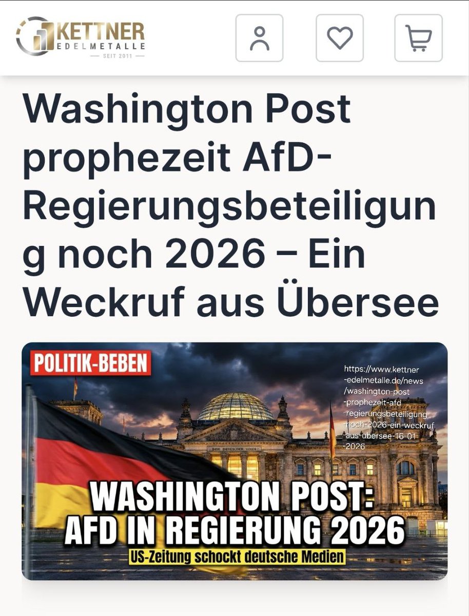 erdbeerbuegler's tweet image. Ein neutraler Blick aus den USA auf Deutschland - und schon geht bei den Regierungstreuen in Deutschland bestimmt wieder die Angst um...

DIE POLITISCHE WENDE IST DERINGEND NOTWENDIG. 👉Was glaubt ihr, wann wird sie kommen?

 kettner-edelmetalle.de/news/washingto…