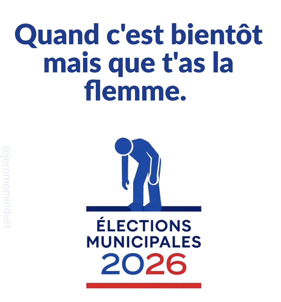 Le logo des municipales 2026 amuse les internautes qui y voient un «homme qui traîne la patte pour aller voter» #election #municipal #logo 🤣