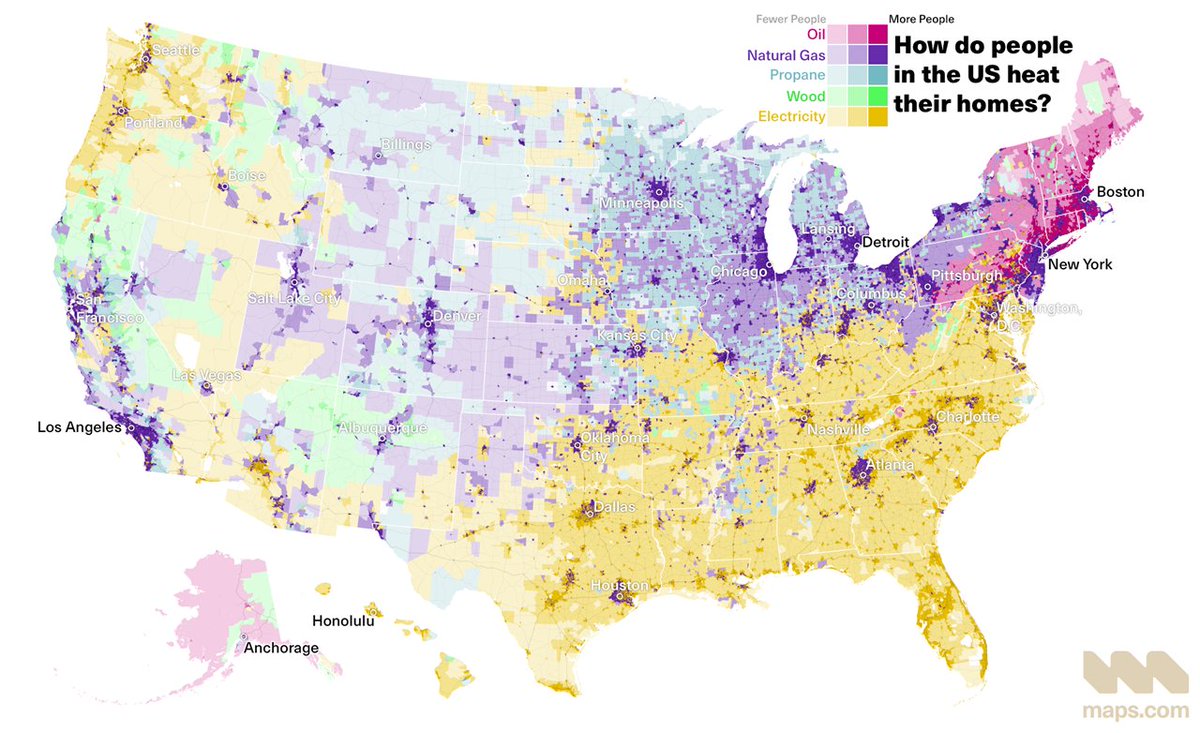 How Do People Heat Their Homes Across The United States?

credit: <a href="/mapsdotcom/">mapsdotcom</a>

Full data by state/county: brilliantmaps.com/home-heating-u…