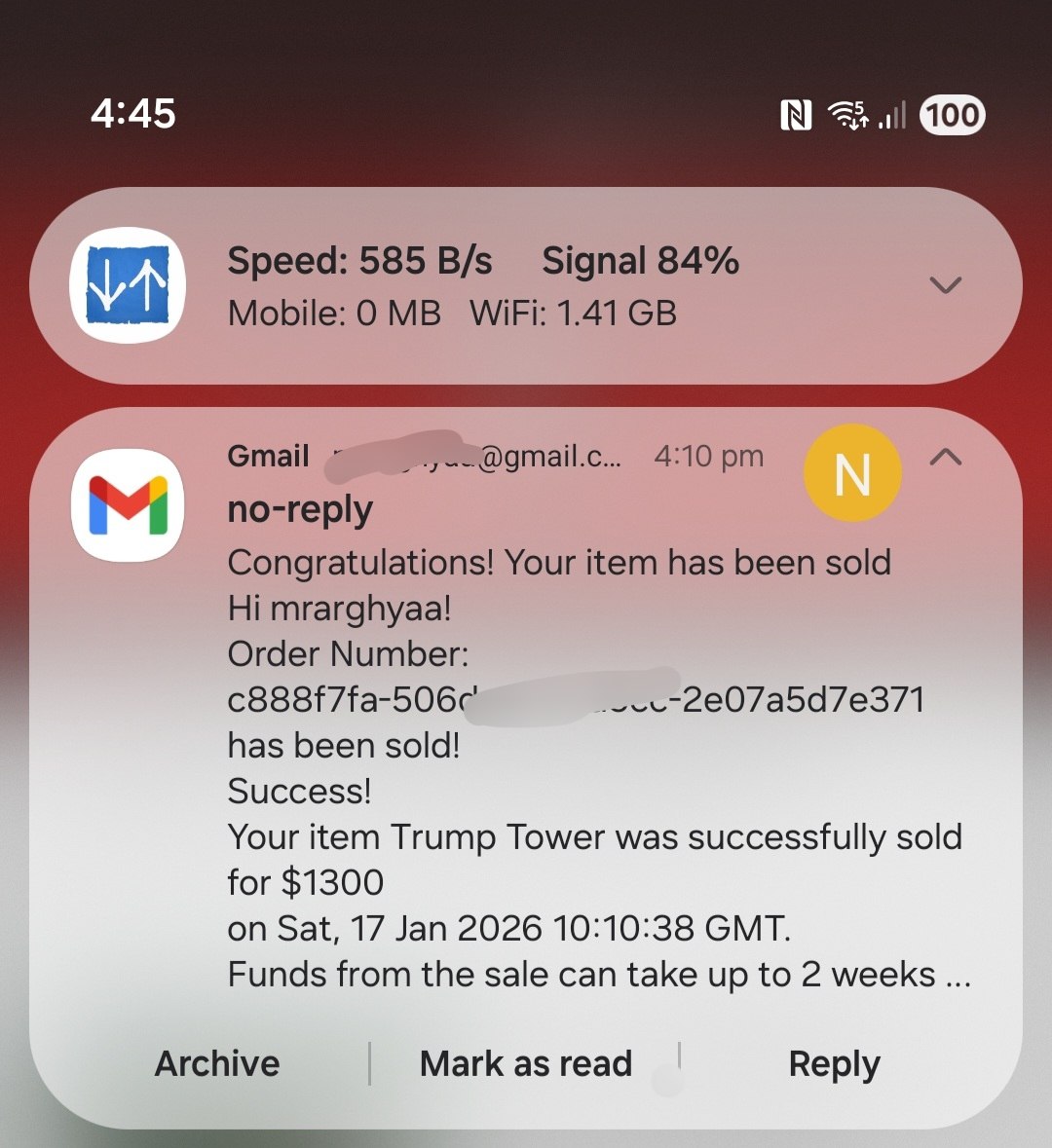 Trump NFT sold on <a href="/OpenLoot/">Open Loot</a> for $1,700 🧠💰
Conviction > noise.
On to the next play.

#TrumpNFT #Openloot