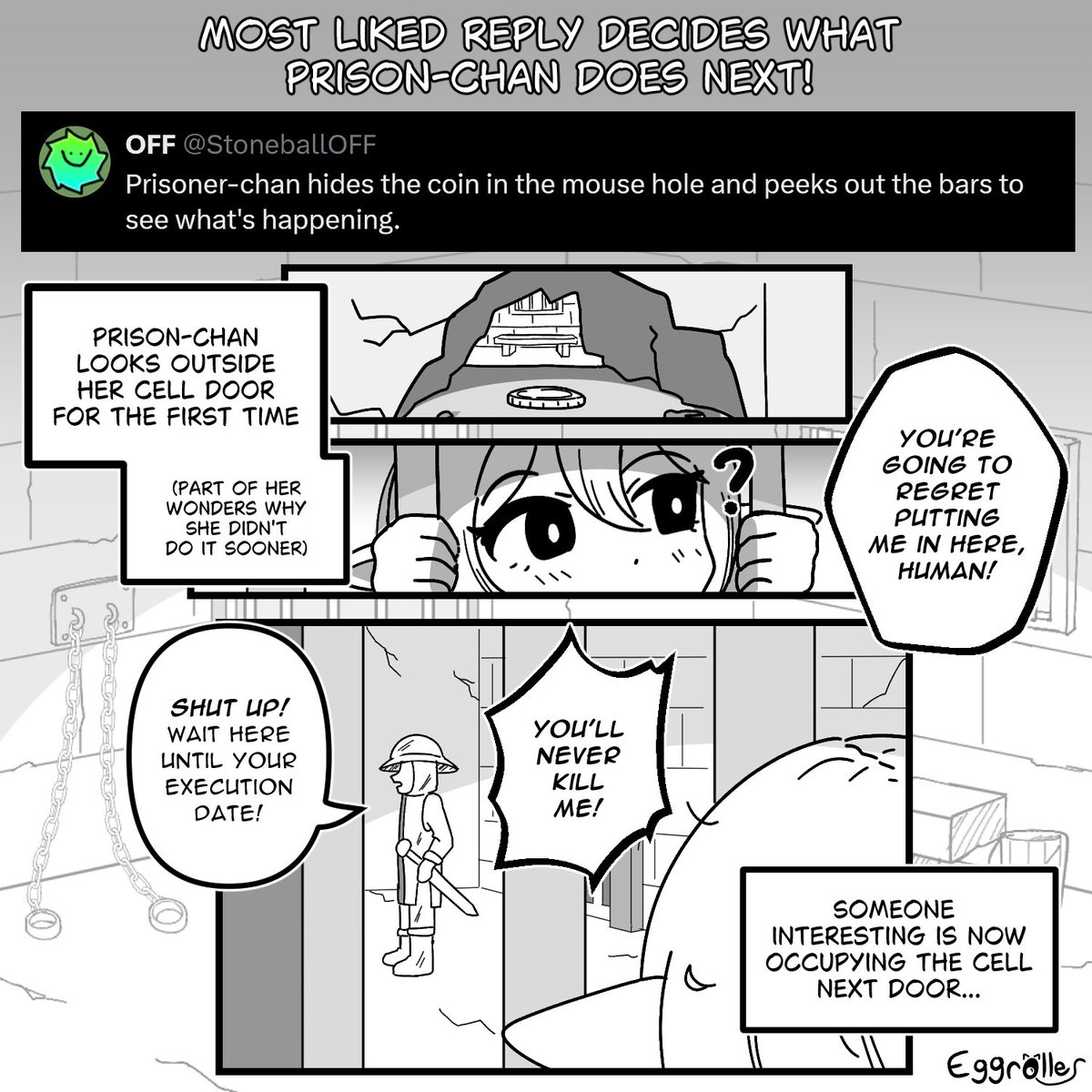 PrisonChan's tweet image. Prison-chan gets a neighbor!

Most liked reply decides what Prison-chan does next!