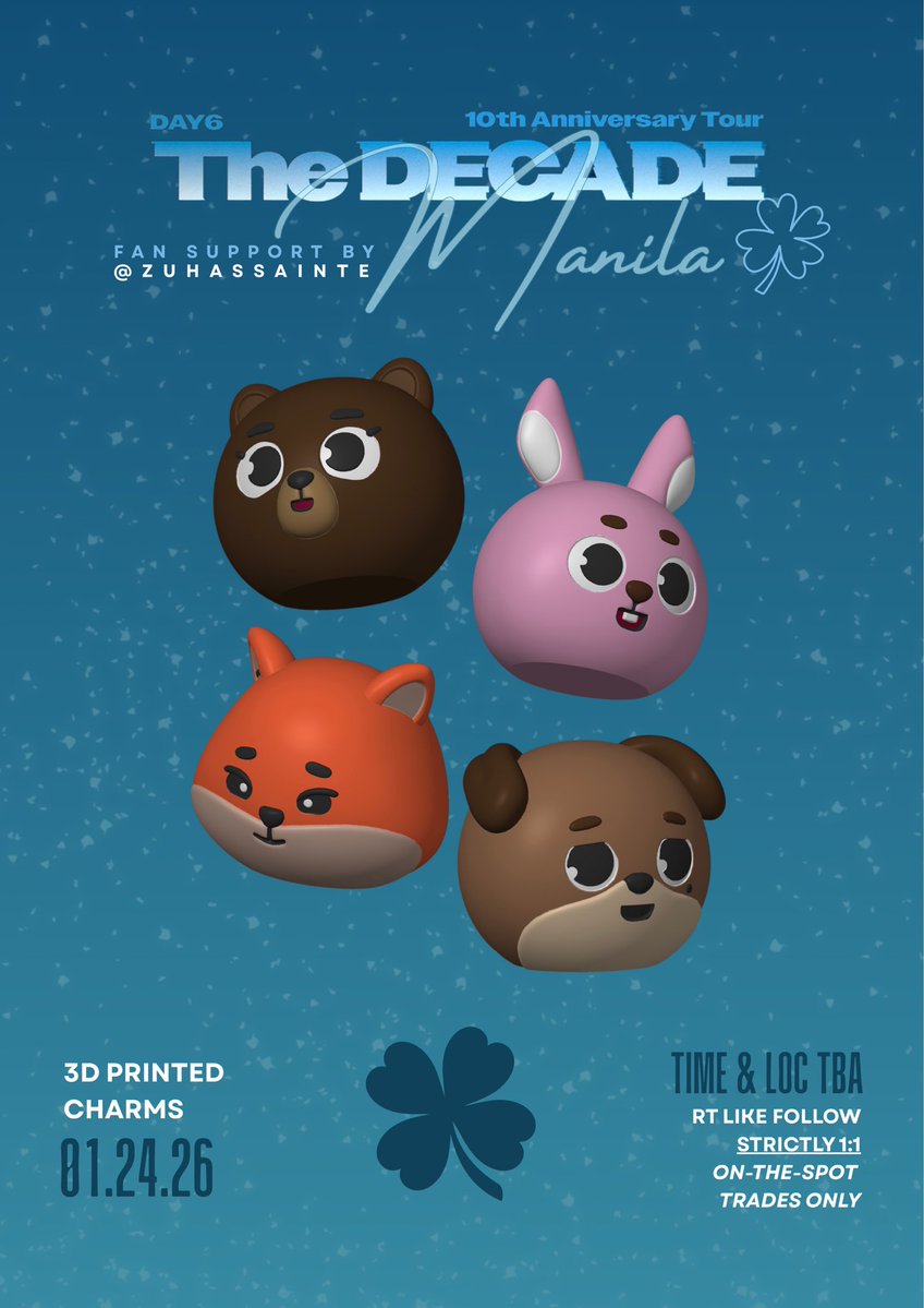 zuhassainte's tweet image. #The_DECADE_MANILA FAN SUPPORT BY @zuhassainte 
 ⠀ 
🍀 3d printed phone charms 
🍀 mbf, like &amp;amp; rt
🍀 strictly 1:1
🍀 on-the-spot trades only .ᐟ 
⠀ 
#TheDECADEinManila #DAY6inManila #DAY6_10th_Anniversary_Tour #DAY6