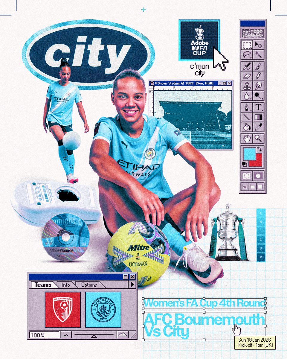 ManCityWomen's tweet photo. Our @AdobeWFACup campaign begins! 🏆
 
Come on, City! 🩵 https://t.co/jU5rYvo1Ak