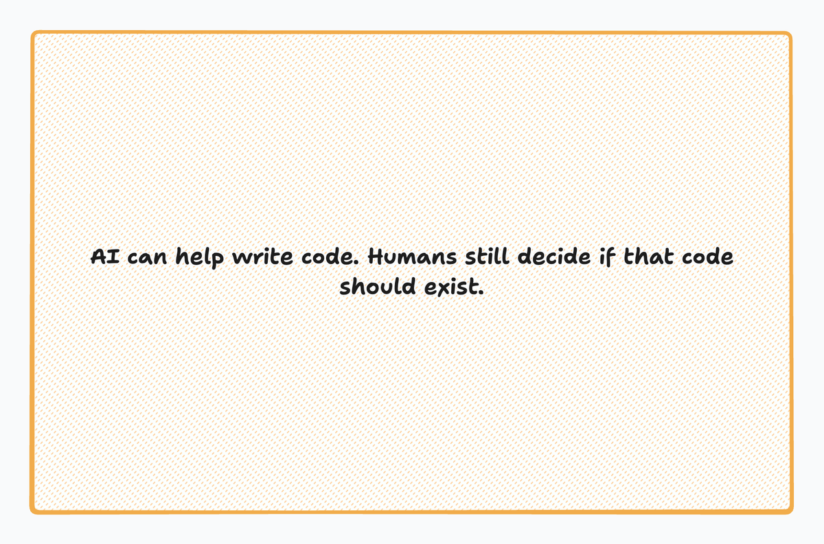 The role of code review is evolving, and it's fascinating to watch.

I've been reviewing a lot of AI-assisted code lately. Here's what I've noticed:
-  The code looks clean
-  Follows best practices
-  Usually works as intended

But here's the thing, that doesn't automatically