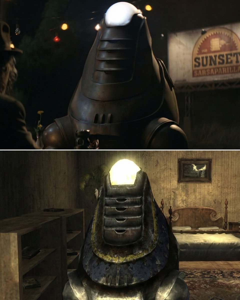 TheVaultTecInc's tweet image. Fisto in the Fallout TV show vs Fallout: New Vegas.