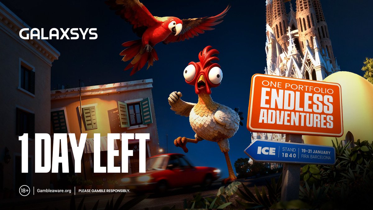 𝟭 𝗱𝗮𝘆 𝗹𝗲𝗳𝘁! 🚨
We’re counting down the hours to #ICEBarcelona 2026.
Game demos, constructive conversations, and a raffle where you can win a real gold egg. So, we can’t wait to meet you from 𝟭𝟵 𝘁𝗼 𝟮𝟭 𝗝𝗮𝗻𝘂𝗮𝗿𝘆.

📍 𝗦𝘁𝗮𝗻𝗱 𝟭𝗕𝟰𝟬

Don’t forget to book your