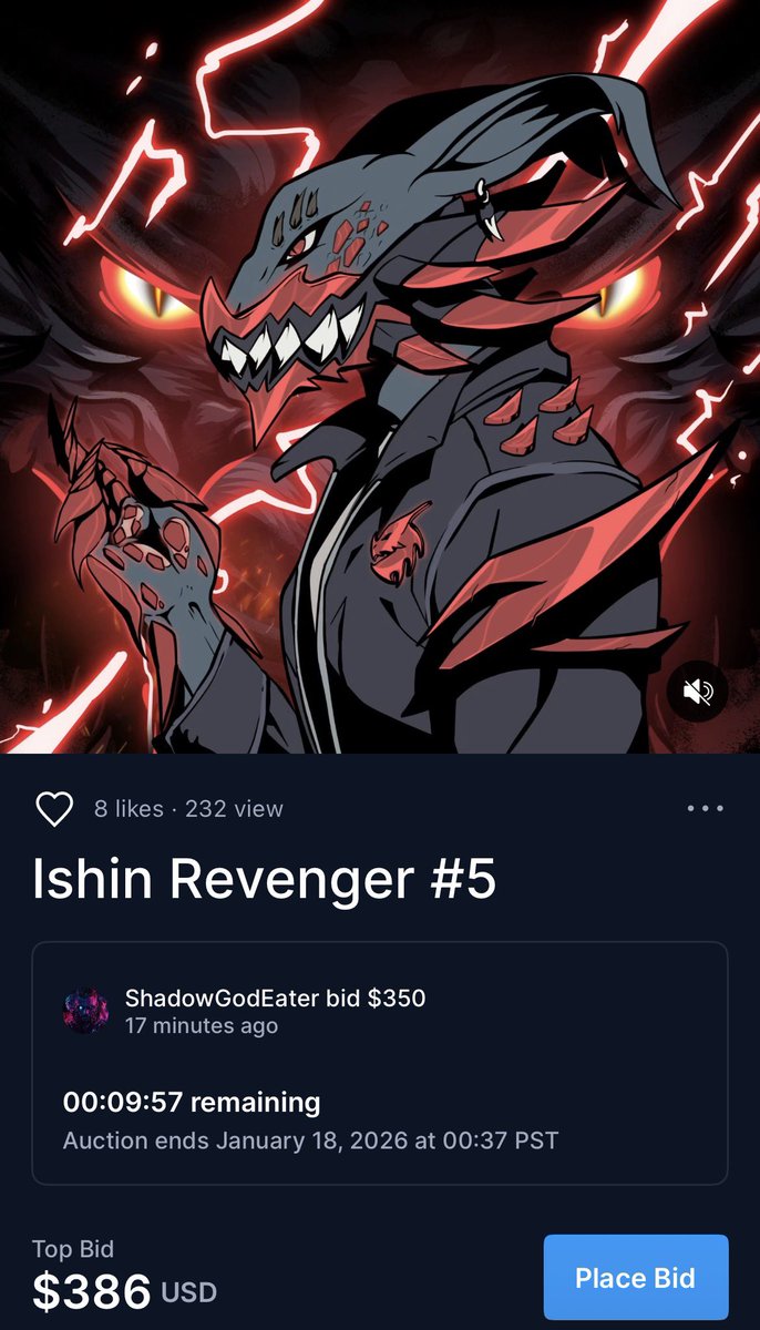 I was maxed out at 300 unfortunately haha but two legends are going head to head <a href="/zemit/">Zemit</a> and <a href="/ShadowGodEater/">ShadowGodEater</a> 
<a href="/Project_Ishin/">Project Ishin</a> these two legends are undeniably undefeated ⛩️
Let’s keep monitoring this Bid show. ⛩️