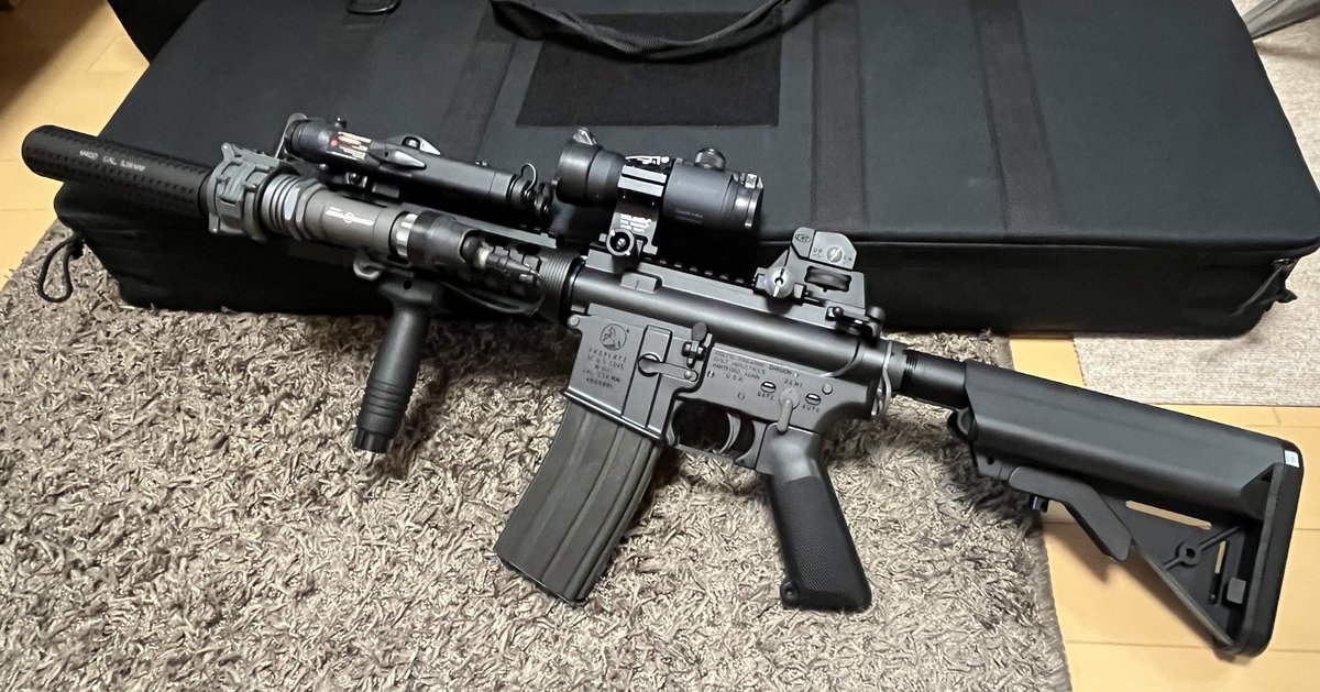 iberuo's tweet photo. Prime/VFC mk18mod.0
アクセサリーをフル装備でw
本日初めて撃ってみましたがまだまだ調整が必要みたい。取り敢えずセミ・フル共に撃てるよってレベル。のんびりと楽しく調整します😘
#mk18mod0 https://t.co/a967aSsHiZ