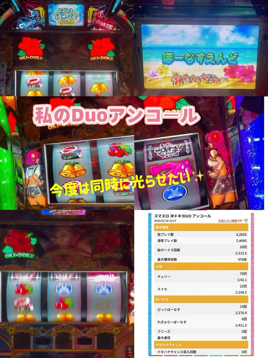 mero_slot's tweet image. お疲れ様でした❣️

#ビックつばめ錦店 様にて
めろドキとしてお邪魔しました🌺

詳しい内容は画像をチェック✅♪

ブラックがとても良さそうでした👏🖤

Duoアンコール初打ち出来たけど
とても面白かったです😳❣️
またリベンジしたい🔥✨️

本日もありがとうございました♡

★PR