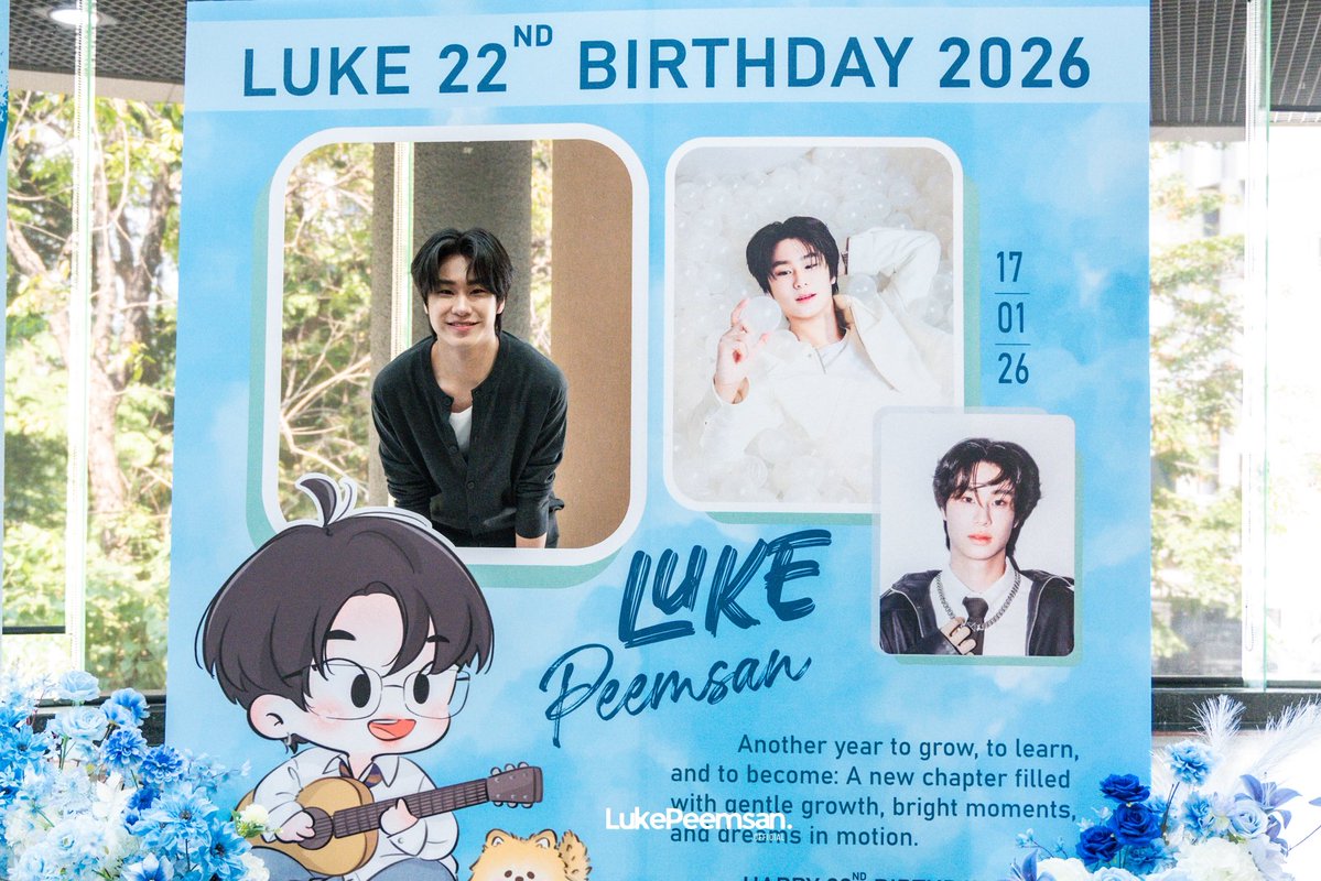 Lukeso_Official's tweet image. เมื่อวานนี้เป็นช่วงเวลาพิเศษในงานฉลองวันคล้ายวันเกิดปีที่ 22 ของ @lukepeemsan 🎂 ขอบคุณเจ้าของวันเกิดสุดหล่อคนเก่งของพวกเรา  ขอให้ปีนี้เต็มไปด้วยการเติบโต ความสำเร็จ และความสุขในทุกก้าวต่อไปนะครับ 🩵🦊

LUKESO DAY ALWAYS LUKE
#LUKE22ndBIRTHDAY2026
#lukeso_