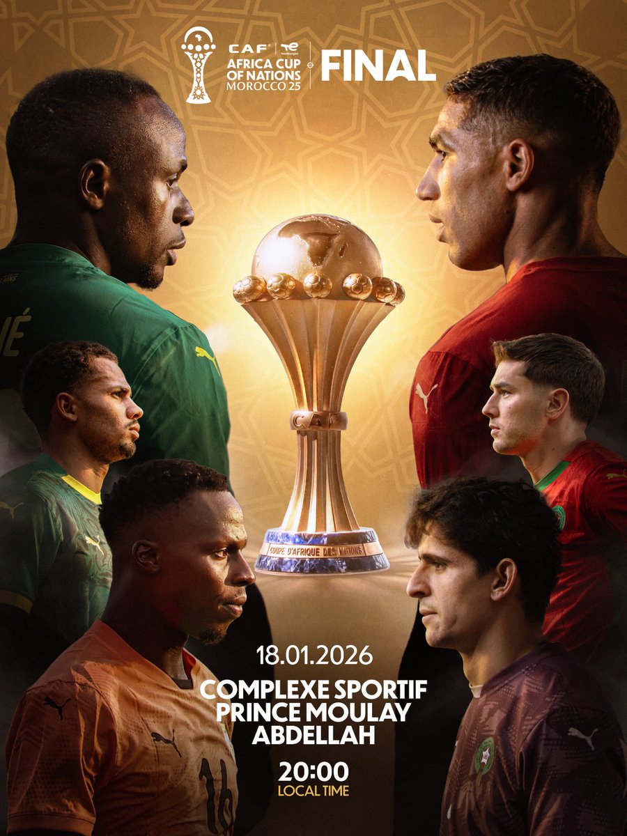 Not a normal day. Not a normal title. History is written today.

It's the #TotalEnergiesAFCON2025 FINAL DAY. 🏆