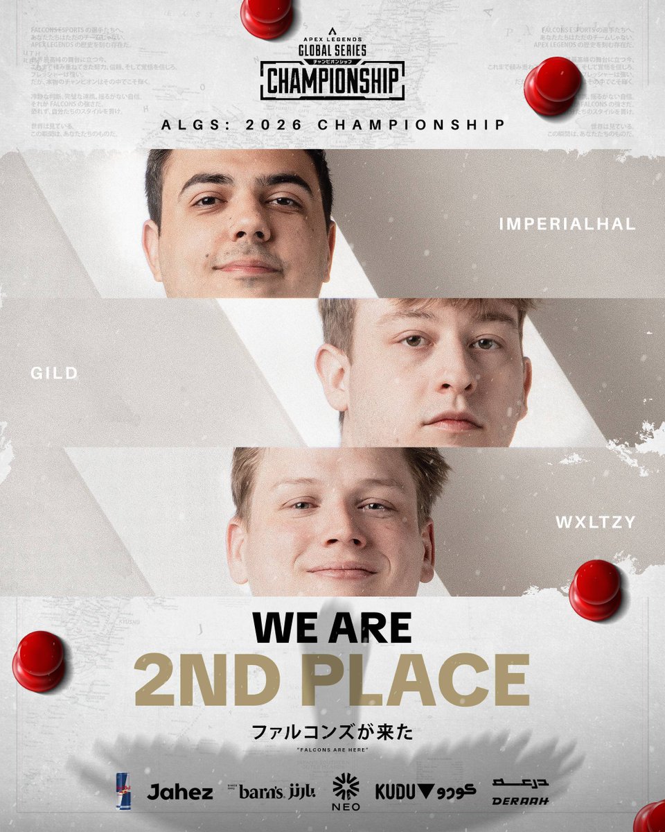 FalconsEsport's tweet image. We finish the #ALGS Championship in 
2ND place 🥈 — Proud of our Falcons

ننهي بطولة العالم للعبة ايبكس ليجيندز بالمركز
الثاني 🥈 — شكرًا لصقورنا ما قصروا 💚

#FalconsAreHere