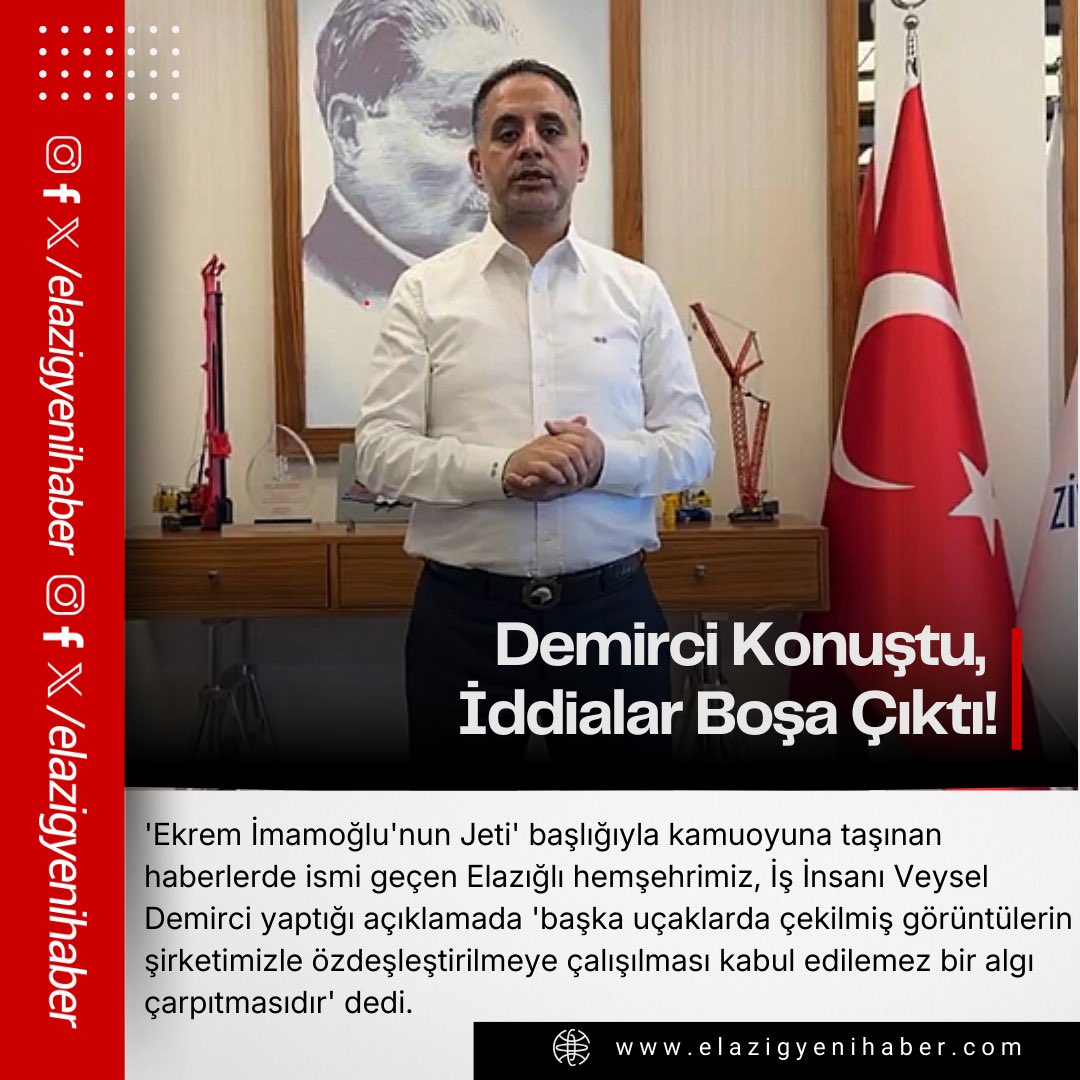 ✅ Demirci Konuştu, İddialar Boşa Çıktı!

elazigyenihaber.com/demirci-konust…

#ElazığYeniHaber #ElazığHaberleri 
#ElazığHaber #SonDakikaHaberleri

<a href="/veyseldemirci06/">Veysel DEMİRCİ</a>