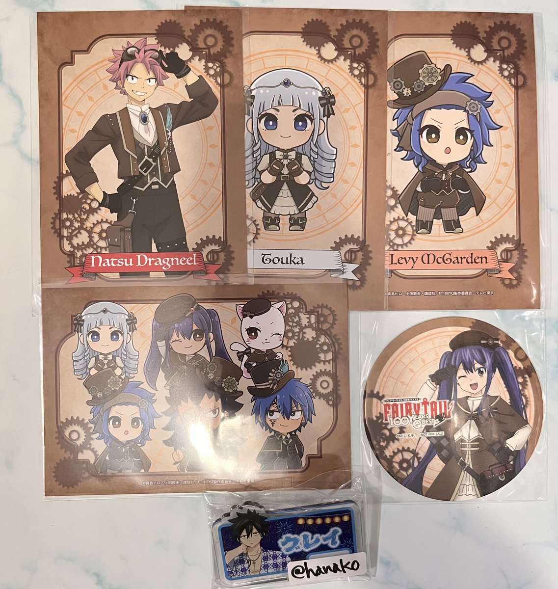 FAIRY TAIL 缶バッジ エルザ ジェラール ガチャトク フェアリーテイル