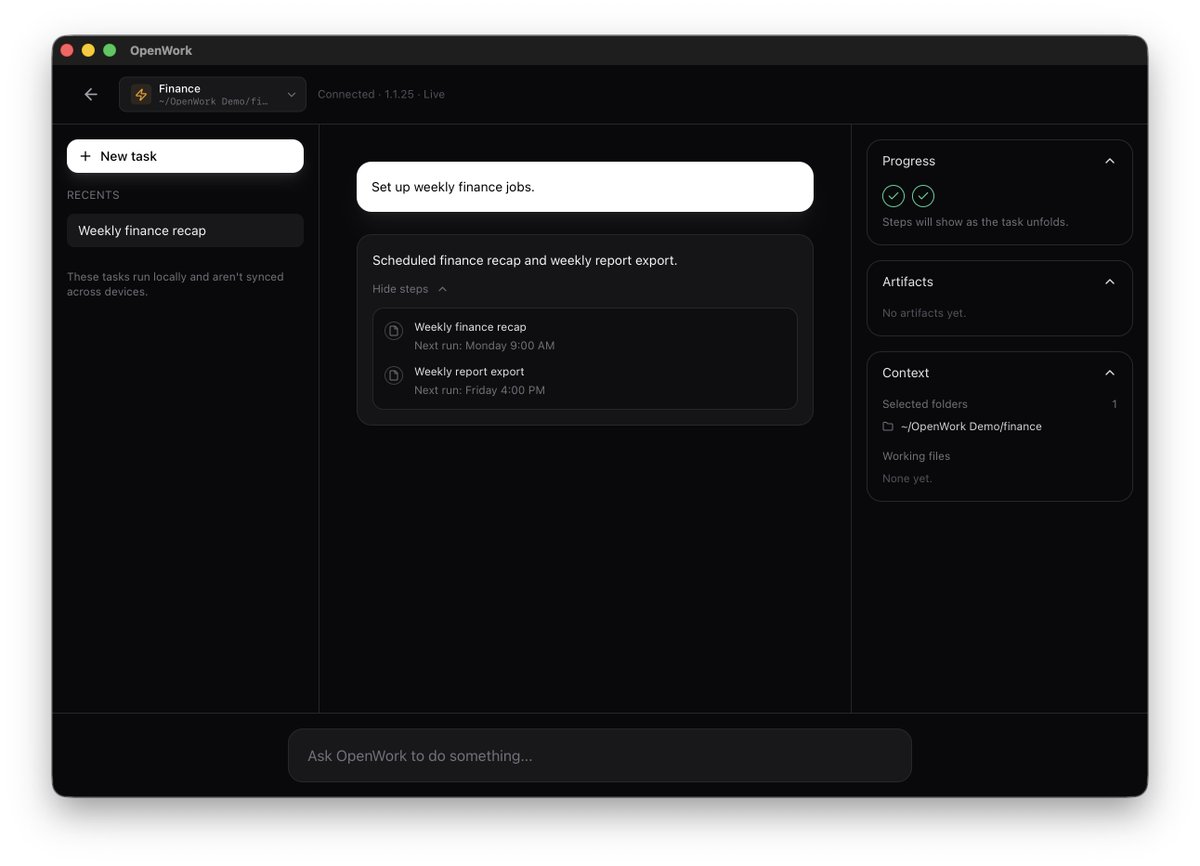 openwork is live. been a wild few days:
- 0-> 1.3k stars on gh
- no product -> live app you can download
- reached front page of hackernews

oh and we're on product hunt today ! if you have some feedback check it out (and if you like upvote!)

producthunt.com/products/openw…