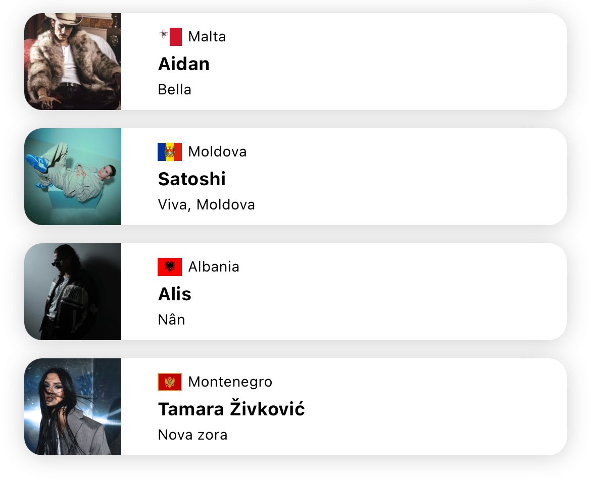 459points's tweet image. 🇲🇹🇲🇩 Welcome, Malta and Moldova to the app! Now added to #Eurovision 2026.