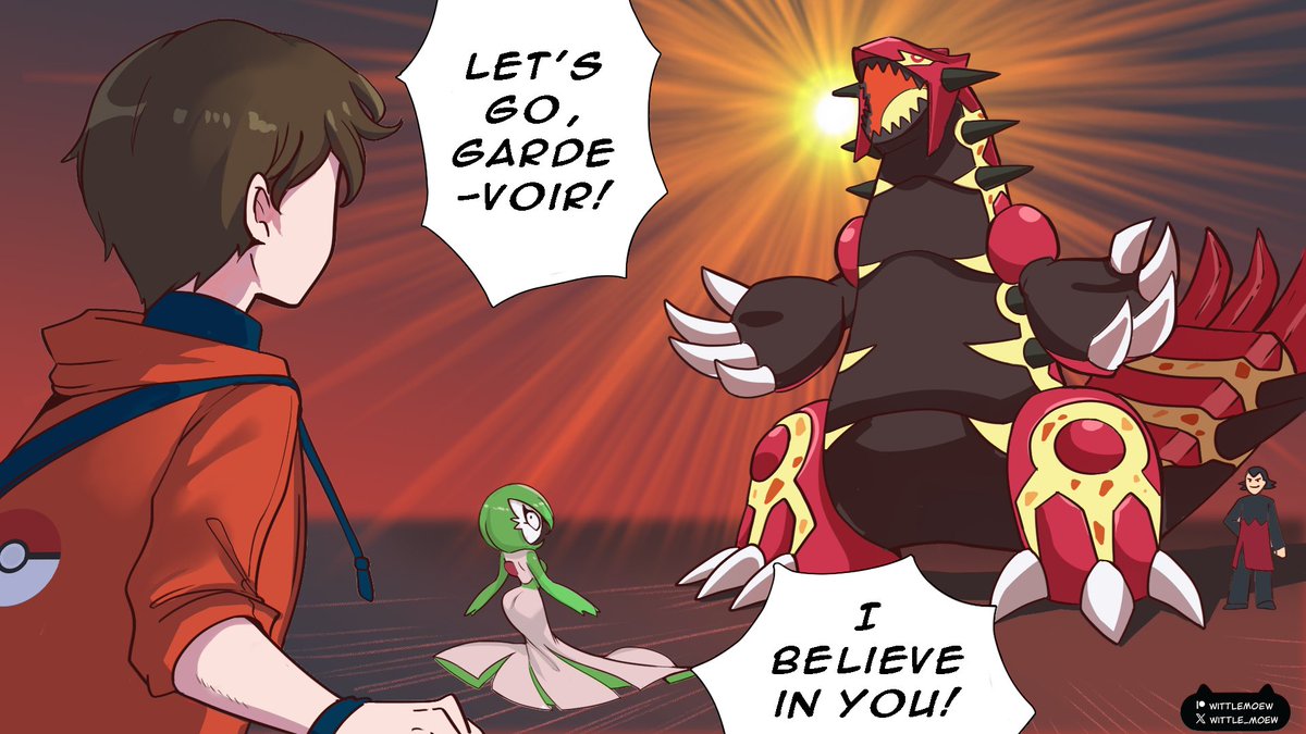 WittleMoew's tweet image. [SFW] Pokémon Comic: "Your Last Pokémon"

#Pokémon #Gardevoir #Groudon #PokémonFanArt