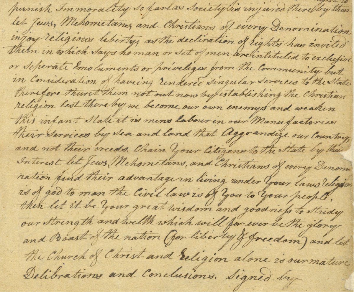 Ghazala Hashmi was sworn in yesterday with a Quran

In 1785, citizens of her home county of Chesterfield petitioned the General Assembly

“let Jews, Mehometans [Muslims], and Christians of every Denomination enjoy religious liberty, as the declaration of rights has invited them”