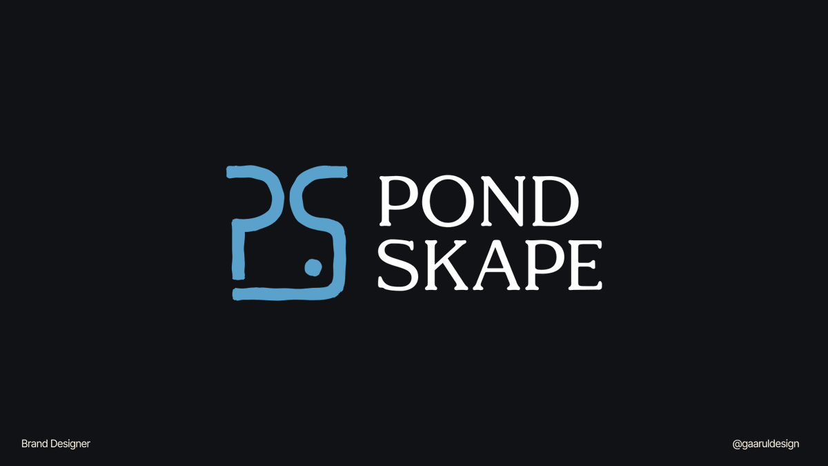 gaaruldesign's tweet photo. Brand identity and visual direction for Pond Skape 
Let me know your thoughts- https://t.co/EU8rZMJYZm