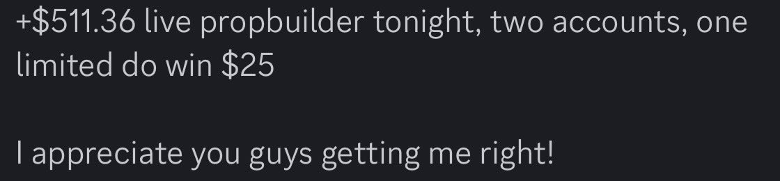 TheArbFather's tweet photo. Love getting messages like these 🙌🏼

We’ve helped THOUSANDS become profitable bettors via twitter over the last few years &amp; hundreds inside the @EdgeZoneHQ over the last few months.. 

Join a community who wants to see you succeed ✅ https://t.co/lbKAqahMKw https://t.co/tHMLHPP82D
