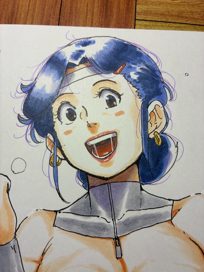 ウォーミングアップで描いてたおばさん。 